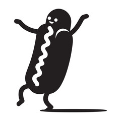 Cartoon Hot Dog Character Illustration