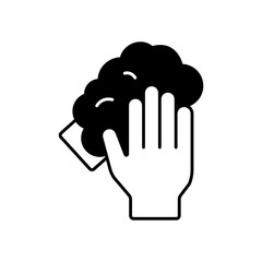 Washing Hands Hygiene Fill Icon: Personal Care and Health