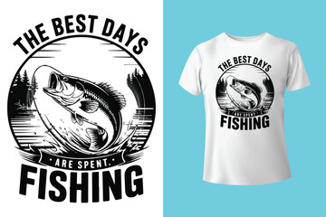 fishing t-shirt design, fishing vector typography t-shirt design.