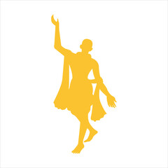 
Divine Vector Illustration of Lord Chaitanya Mahaprabhu Dancing in Ecstatic Sankirtan with Devotees
