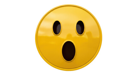 Isolated Yellow Shocked Emoji Face