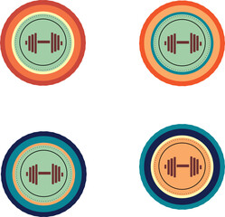 Gym Badges, Badges for gym, Gym Sticker, Gym Dumbbells