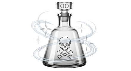 Isolated Decanter with Skull