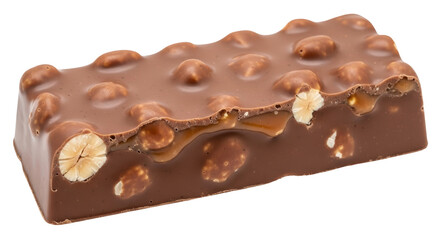 Isolated Chocolate Bar with Nuts