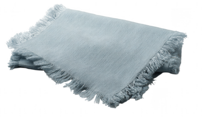 a light blue-gray woven fabric with frayed edges, jpeg, png, transparent