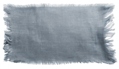 a light blue-gray woven fabric with frayed edges, jpeg, png, transparent