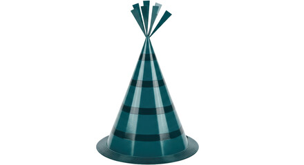 Isolated Striped Party Hat Birthday