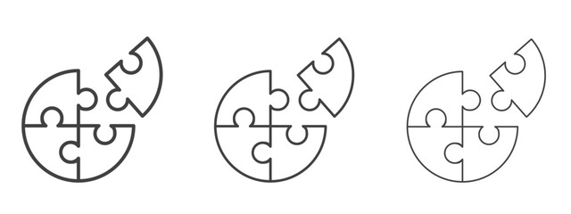 Puzzle icon design, suitable for web, infographics, interface and apps.