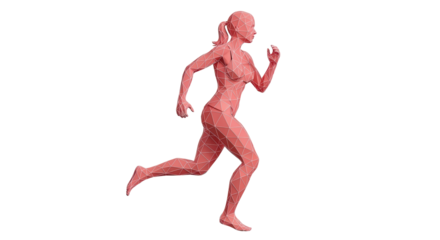 Isolated Running Woman