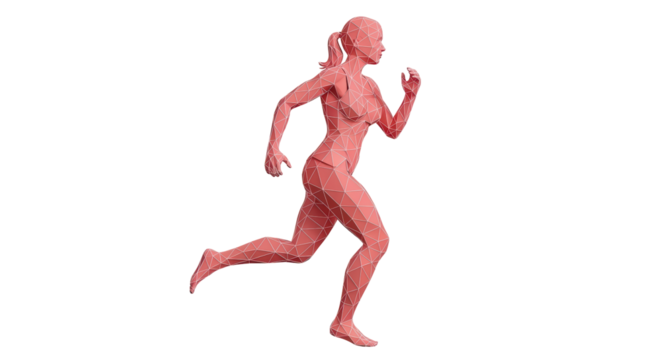 Isolated Running Woman