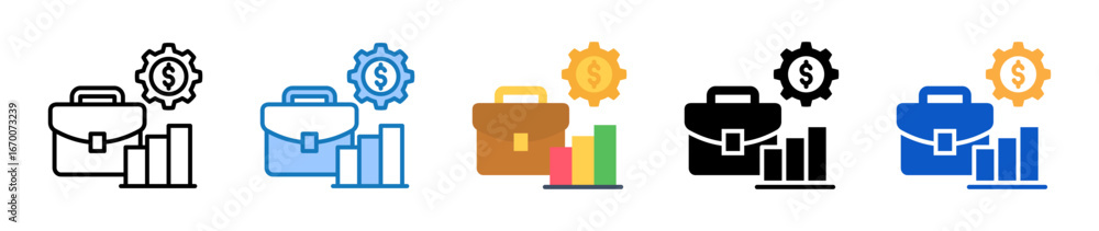 Poster business multiple style icons set design vector illustration.