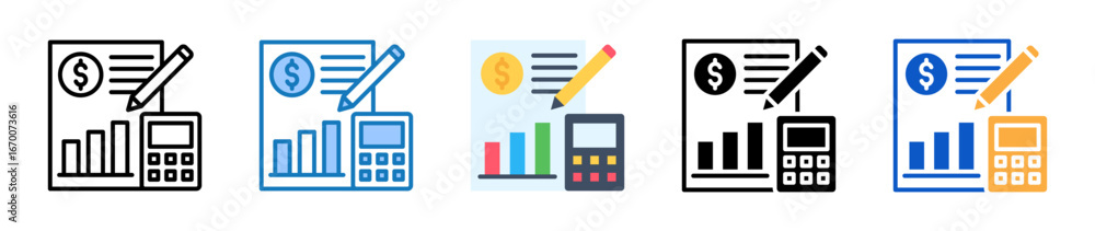 Aufkleber accounting multiple style icons set design vector illustration.