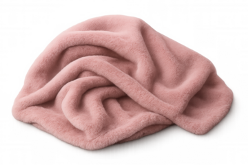 Pink faux fur blanket creating a cozy and comfortable atmosphere, perfect for adding warmth and style to any space
