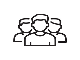 Group Unity Team Symbol Icon in Contemporary Minimalist Vector Style