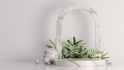 Product presentation scene 3d render