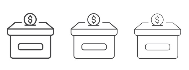 Donation icon design, suitable for web, infographics, interface and apps.