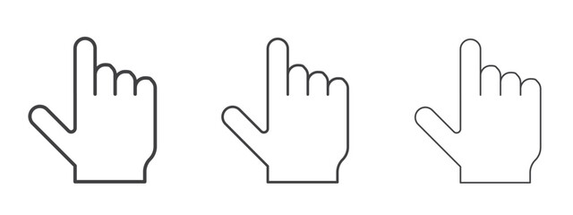 Cursor hand icon design, suitable for web, infographics, interface and apps.