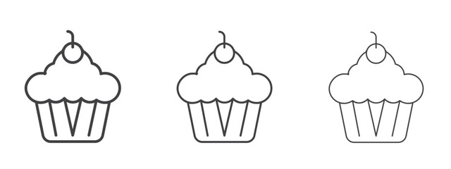 Cupcake icon design, suitable for web, infographics, interface and apps.