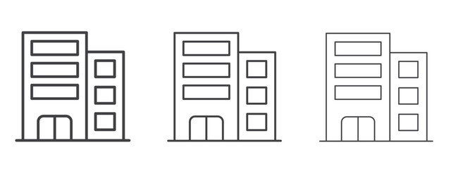 Building icon design, suitable for web, infographics, interface and apps.