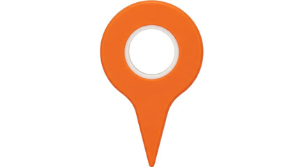 Isolated Orange Location Pin