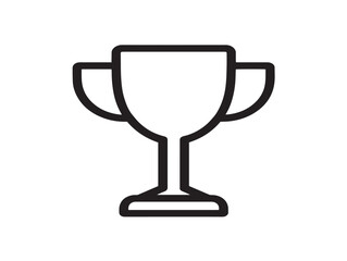 Trophy Icon of Success and Achievement in Clean Minimal Vector Illustration