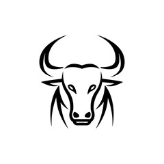 minilaist bull head vector company brand business logo