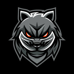 head of a fox gaming logo mascot illustration