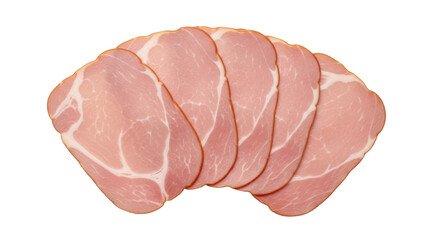 Isolated Sliced Ham, Smoked Ham