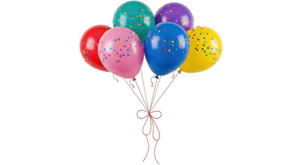 Isolated Bunch of Colorful Balloons with Confetti © Luca
