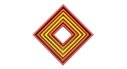 Isolated Geometric Diamond Shapes