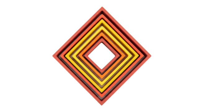 Isolated Geometric Diamond Shapes