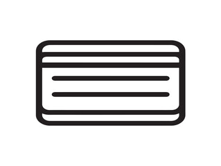 Professional Visiting Card Icon in Sleek Elegant Minimal Vector Line Illustration