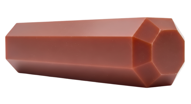 Isolated Brown Octagonal Prism