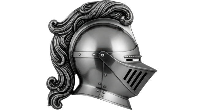 Isolated Knight Helmet