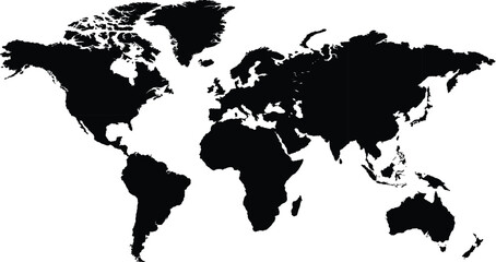 black world map