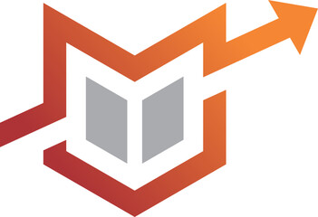 businness vector illustration of a red arrow