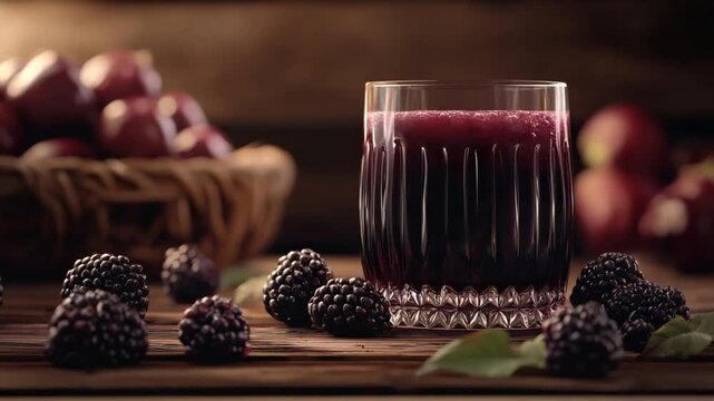 jugo de mora colombian beverage, zoom out video