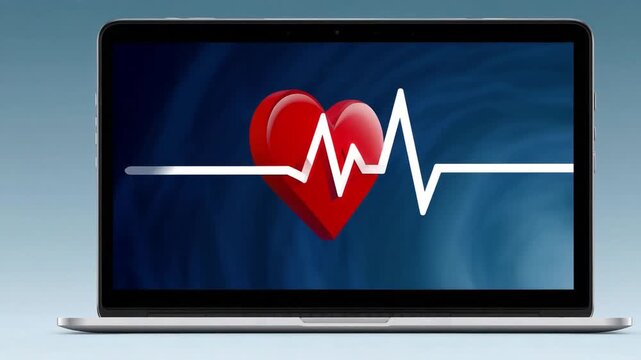 Cardiac Pulse and Electrocardiogram Symbol. Encapsulated PostScript Document.