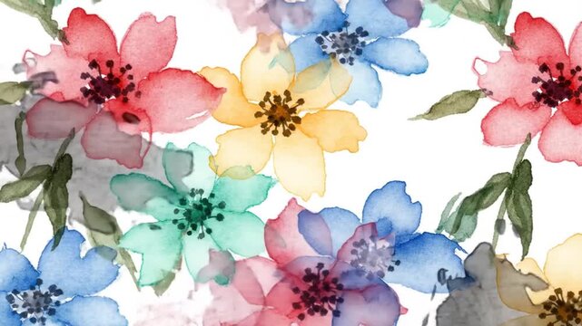 watercolor floral background