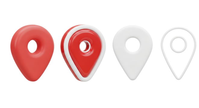 Isolated Map Markers