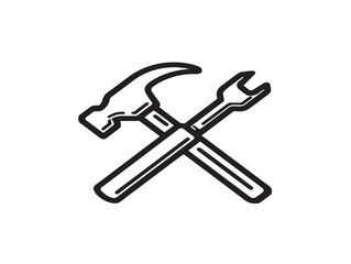 Professional Work Icon with Simple Minimal Line Vector Illustration