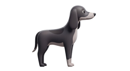 Isolated Cartoon Dog Standing