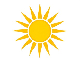 Simple yellow sun icon