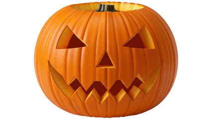 Isolated Carved Pumpkin Jack-o'-Lantern