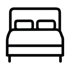Bed icon vector design template in white background