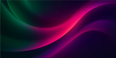 Smooth glowing purple and blue waves with lines of energy create a flowing digital art background