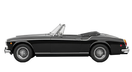 Isolated Black Classic Car