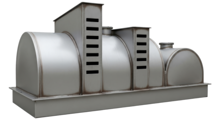 Isolated Industrial Exhaust Hood