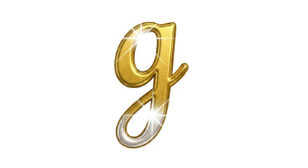 Isolated Golden Letter G