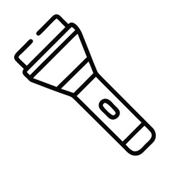 Flashlight icon symbol on white background